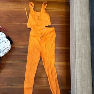 Year of ours orange workout set. Only worn once!